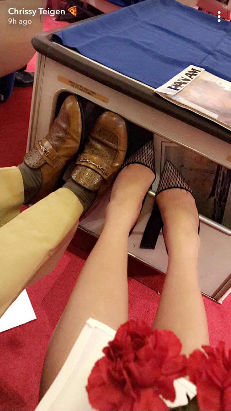 And Chrissy Took a Snap of Their Shoes