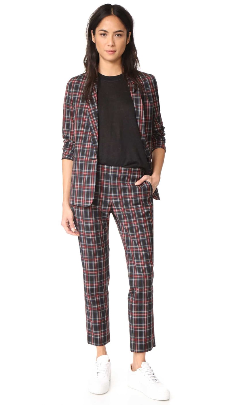 6397 Plaid Pantsuit Set