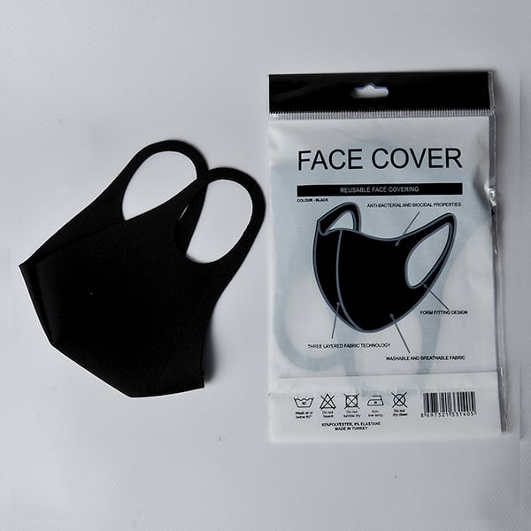 Superdrug Fabric Face Covering in Black