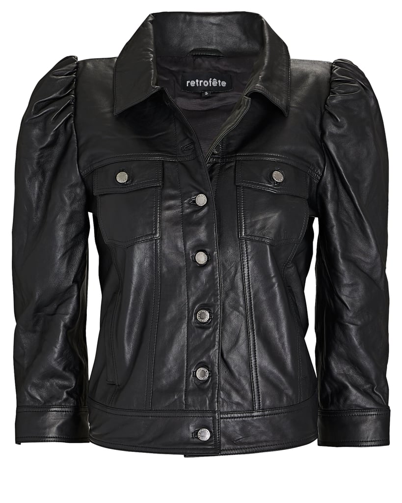 Retrofete Ada Cropped Leather Jacket