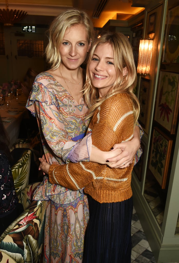 Sienna attended a private dinner to celebrate Savannah's 2017 bridal collection in London.