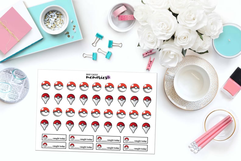 Pokémon Go Inspired Paper Planner Stickers
