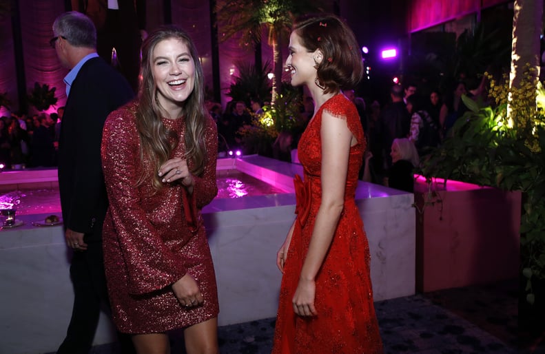 Laura Dreyfuss and Zoey Deutch at The Politician Premiere