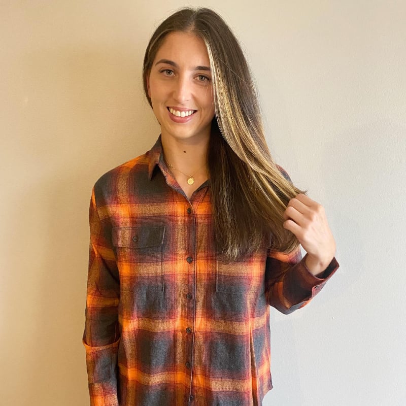 Boyfriend Checker Plaid Flannel Long Sleeve