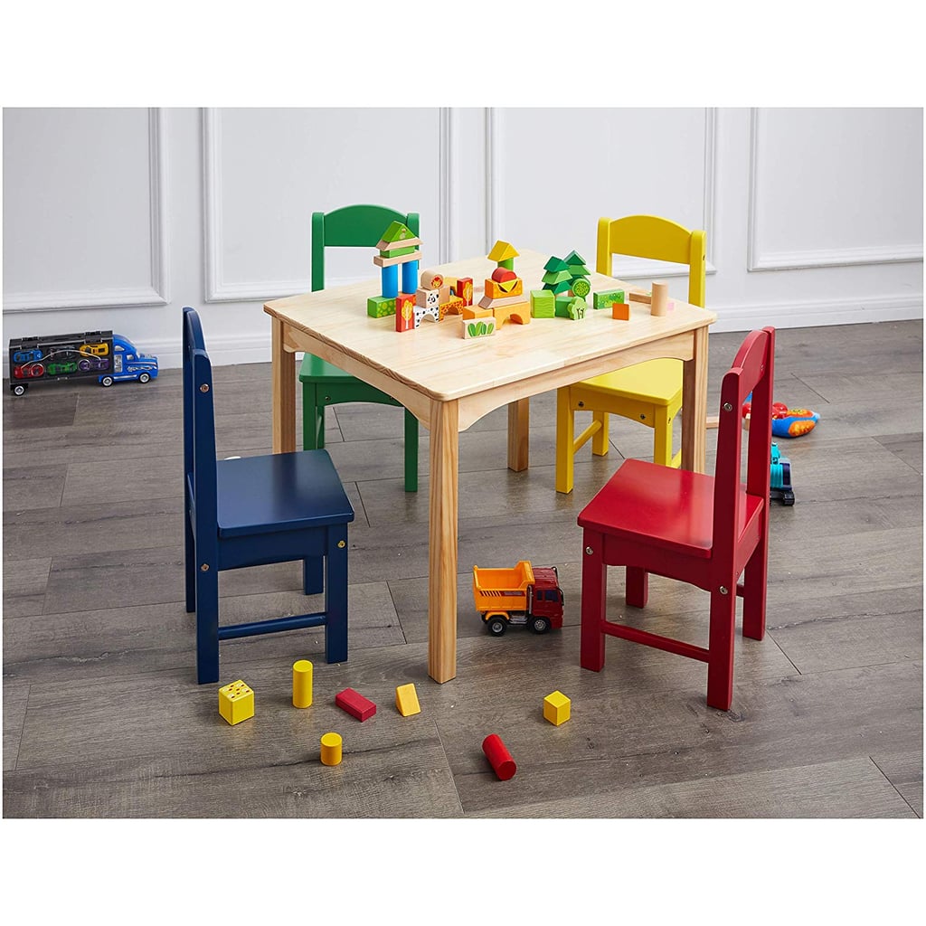 AmazonBasics Kids Wood Table and Chair Set