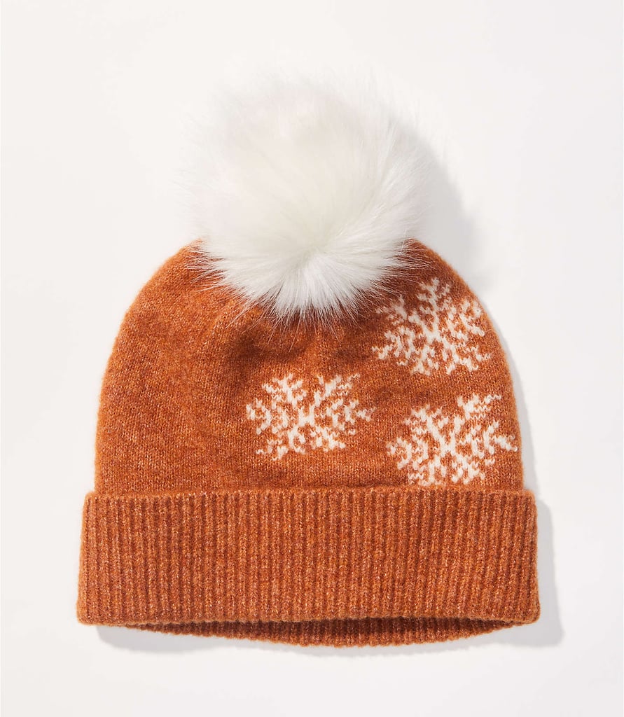 Snowflake Pom Pom Hat