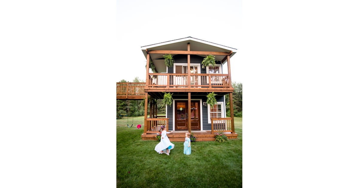 Dad Builds Daughters Huge Playhouse POPSUGAR Family Photo 6