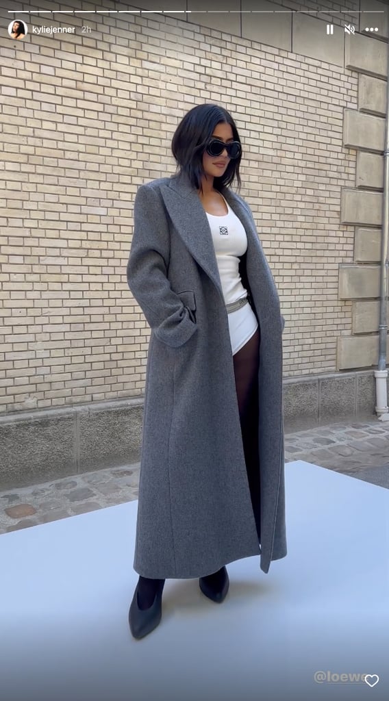 Kylie Jenner at the Loewe Show During Paris Fashion Week