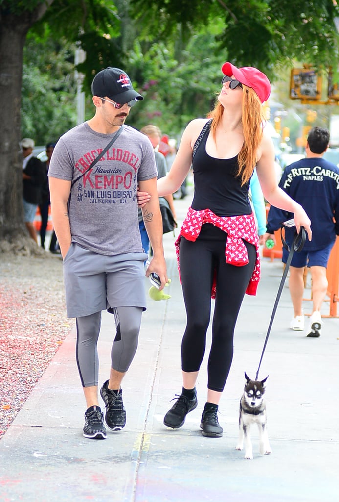 Sophie Turner and Joe Jonas Out With Their Dog