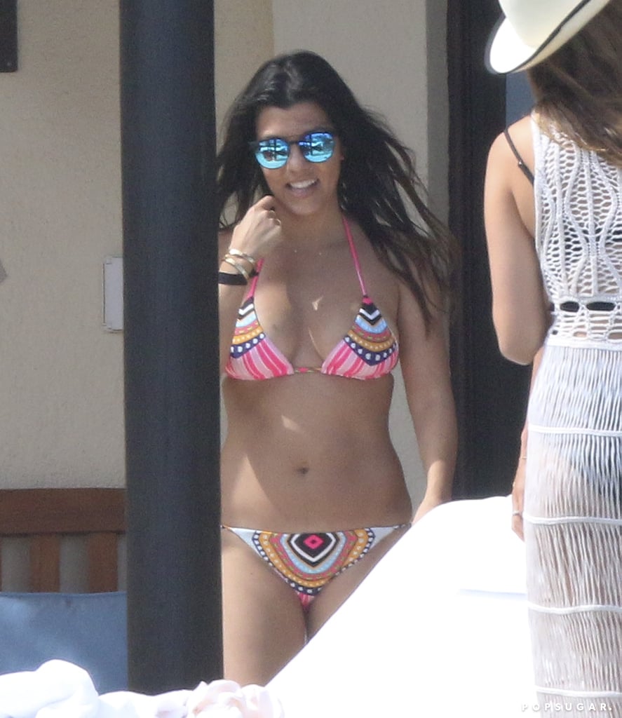Kourtney Kardashian in a Bikini With Scott Disick