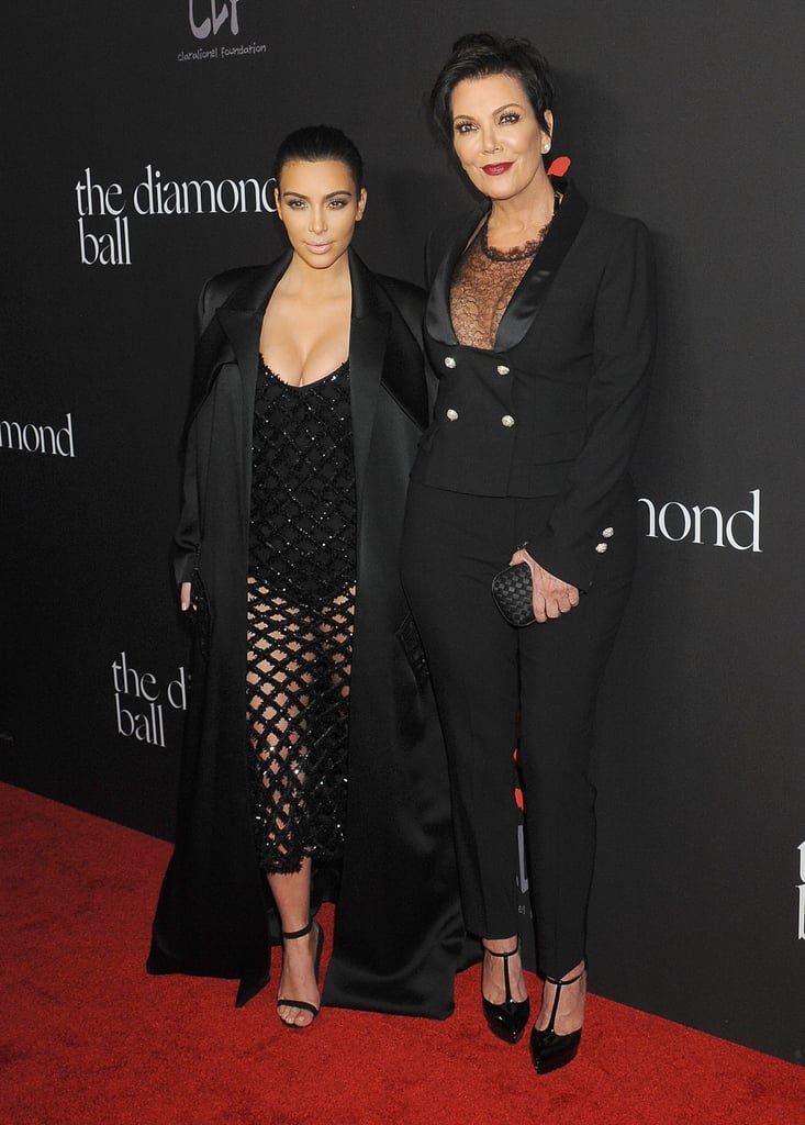 Kim Kardashian arrived with her mom, Kris Jenner.