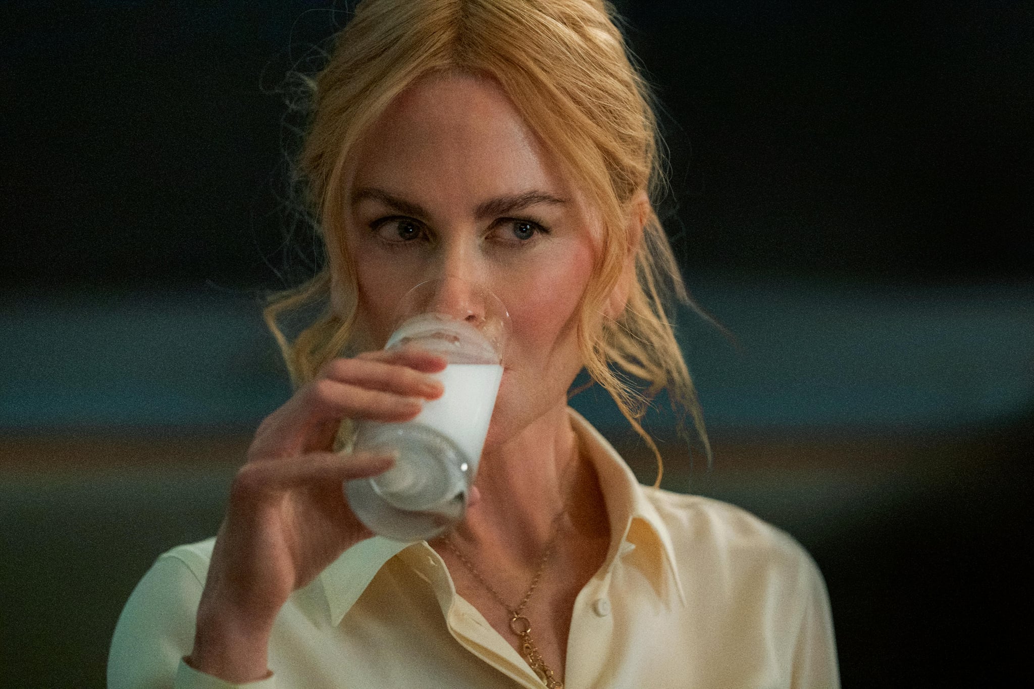 Nicole Kidman drinking milk in the movie Babygirl