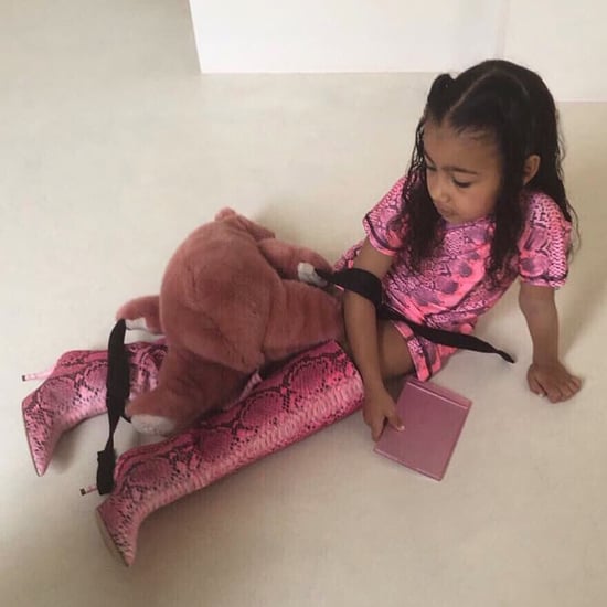 North West Wearing Kim Kardashian's Boots April 2019