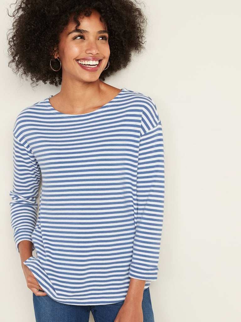 Old Navy French Terry Mariner-Stripe Rolled-Cuff Tee
