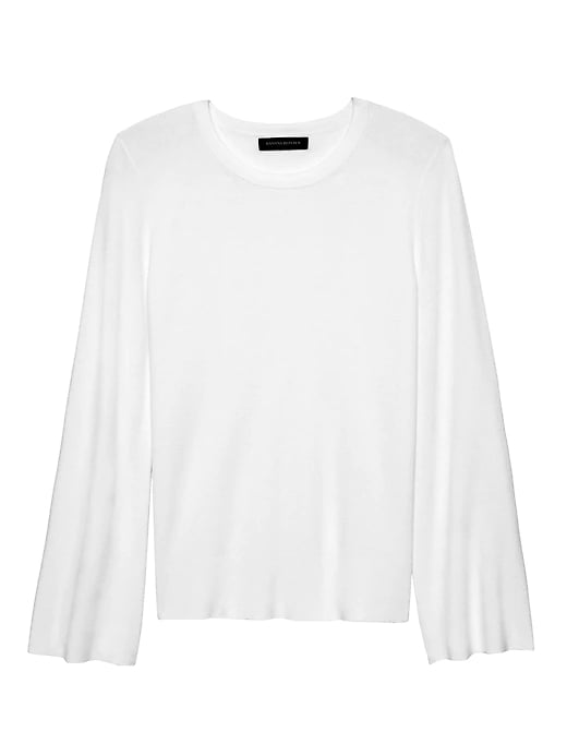 Milano Stitch Flare-Sleeve Sweater