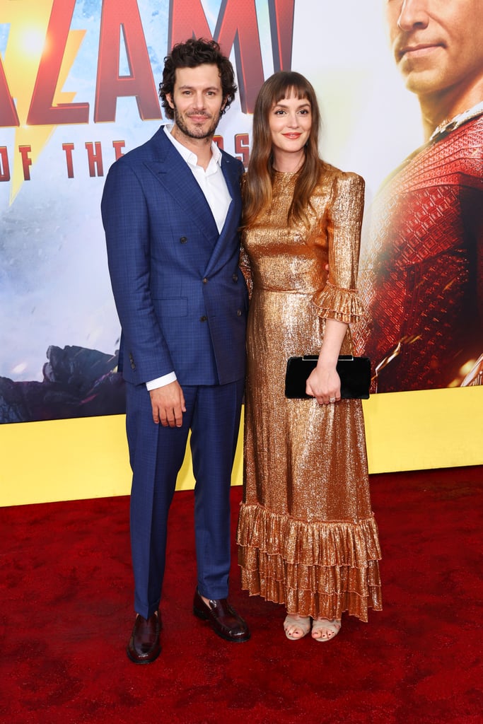 Adam Brody and Leighton Meester at Shazam! LA Premiere