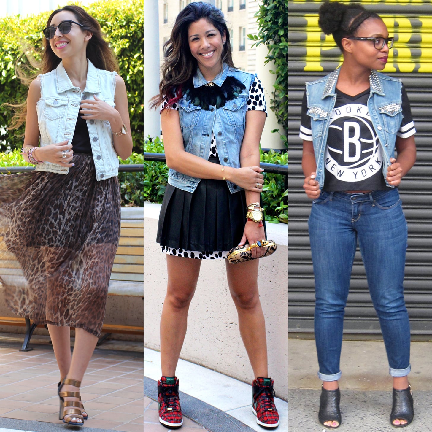 How to Wear a Denim Vest POPSUGAR Fashion