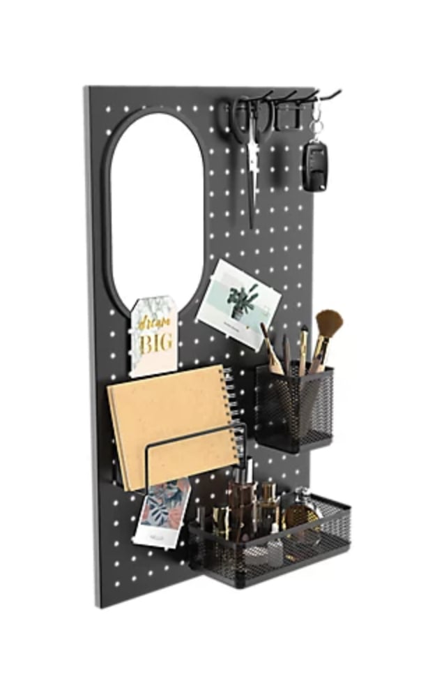 Squared Away Wall Mounted Peg Board Organizer