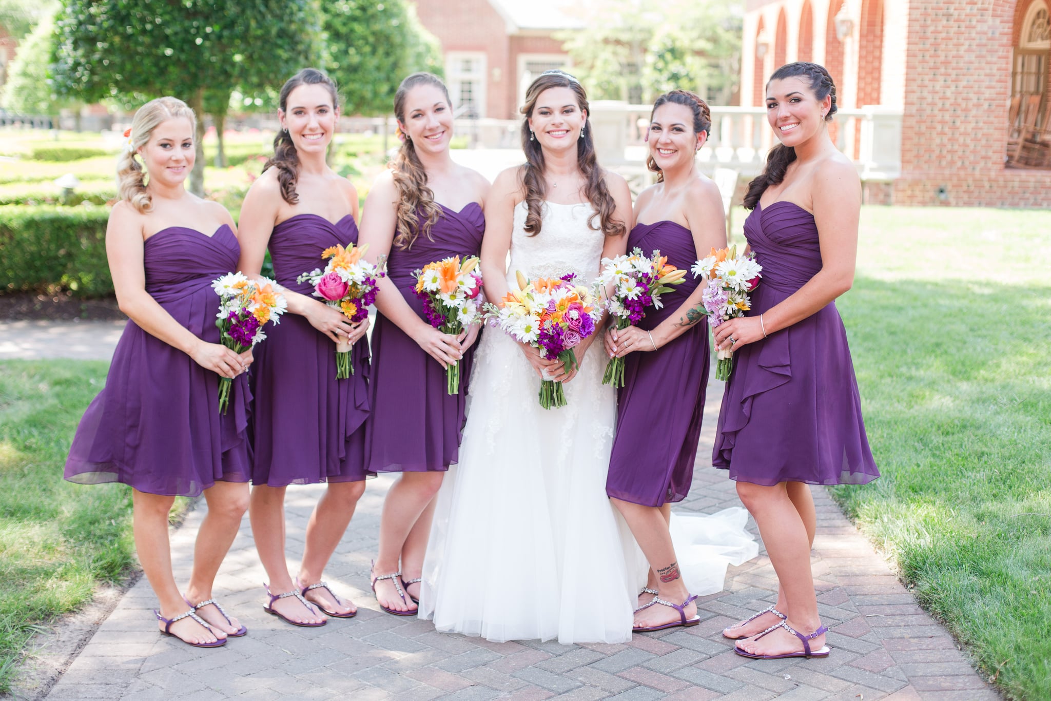 purple bridesmaid dresses short Big ...