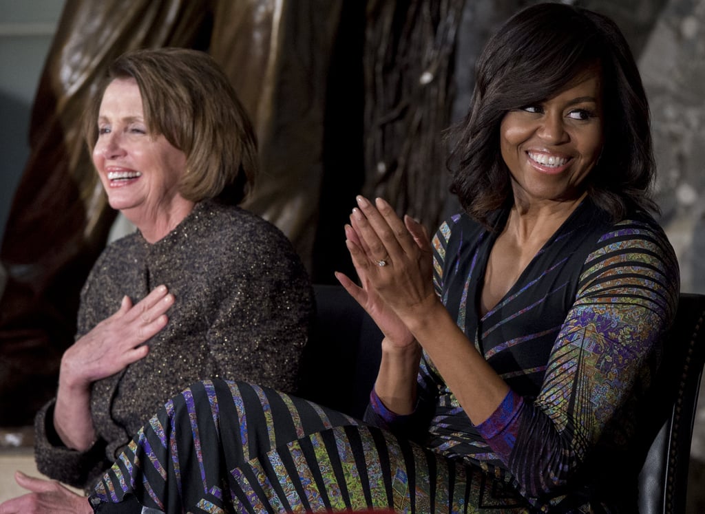 Michelle Obama Wearing a Rainbow Dress