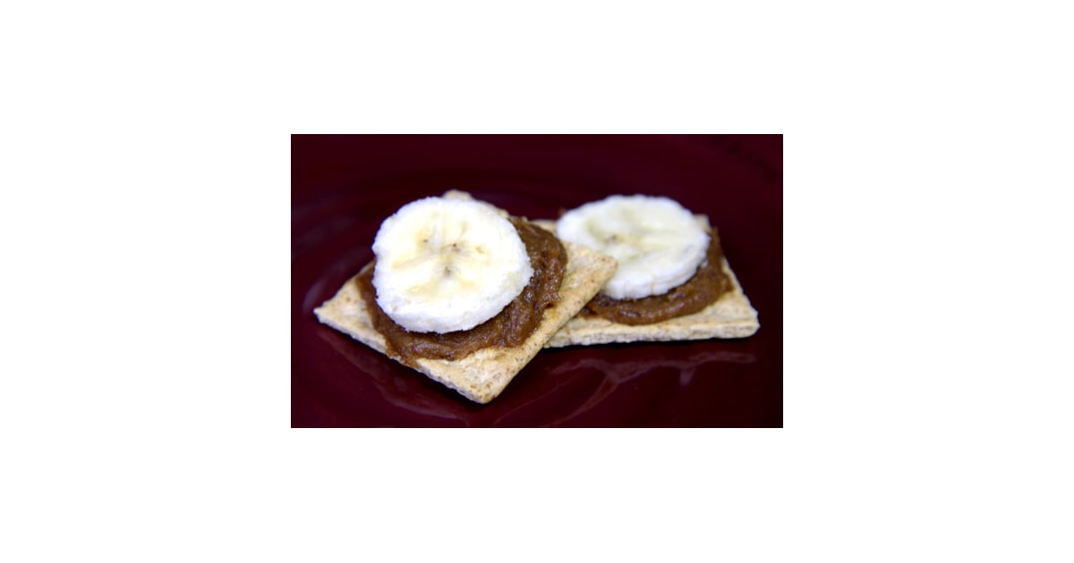 low fat latino crackers with peanut butter spread