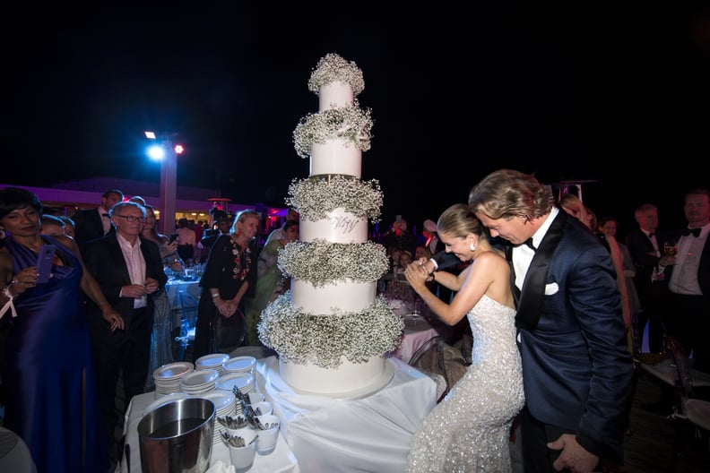The Newlyweds Cut an Impressive 5-Tiered Cake