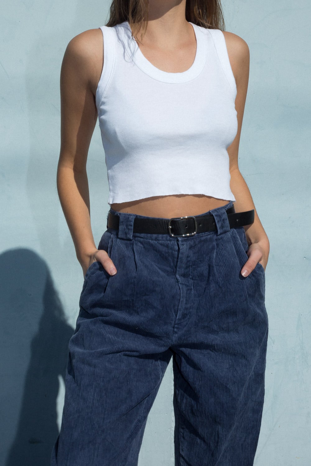 Brandy Melville Crop Top Blue - $12 - From Paige