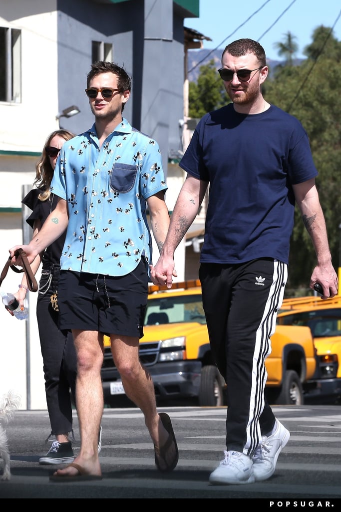 Sam Smith and Brandon Flynn Holding Hands in LA March 2018