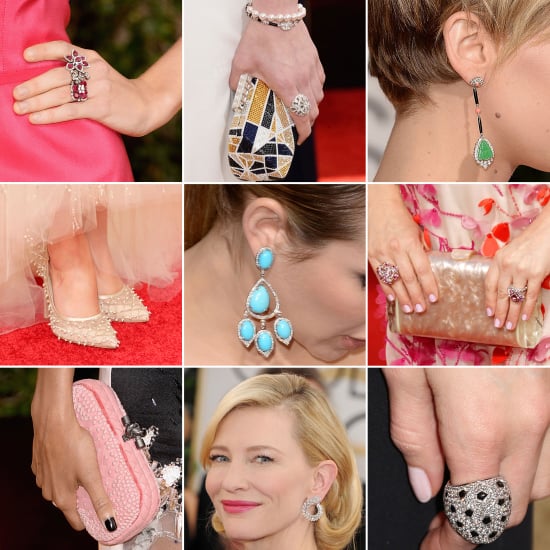Golden Globes 2014 Shoes and Jewelry on Red Carpet