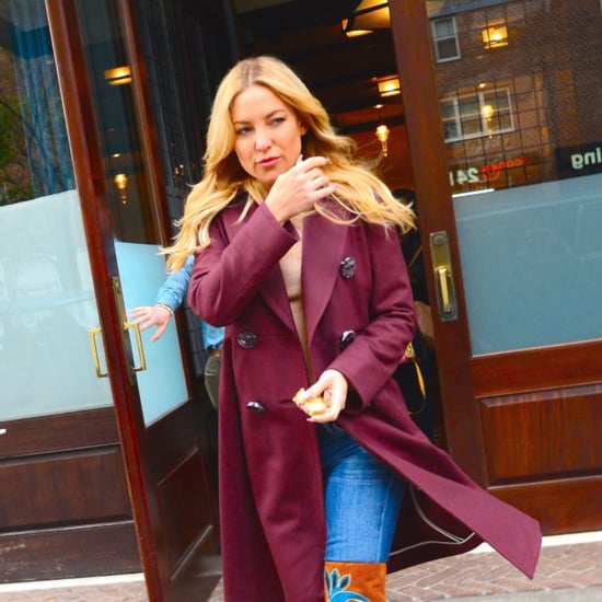 Kate Hudson's Peacock Boots April 2016