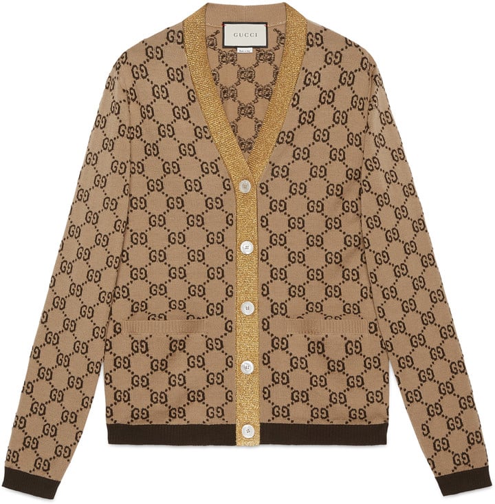 Gucci GG Jacquard Wool Cardigan | Best Sweaters For Women | POPSUGAR