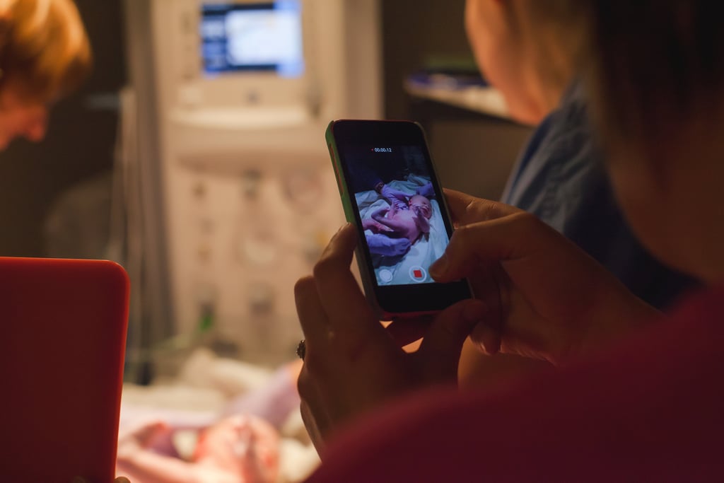 Photos of Military Birth Witnessed Over Skype