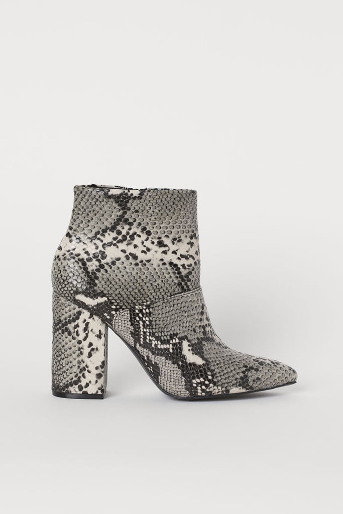 Block-Heeled Ankle Boots