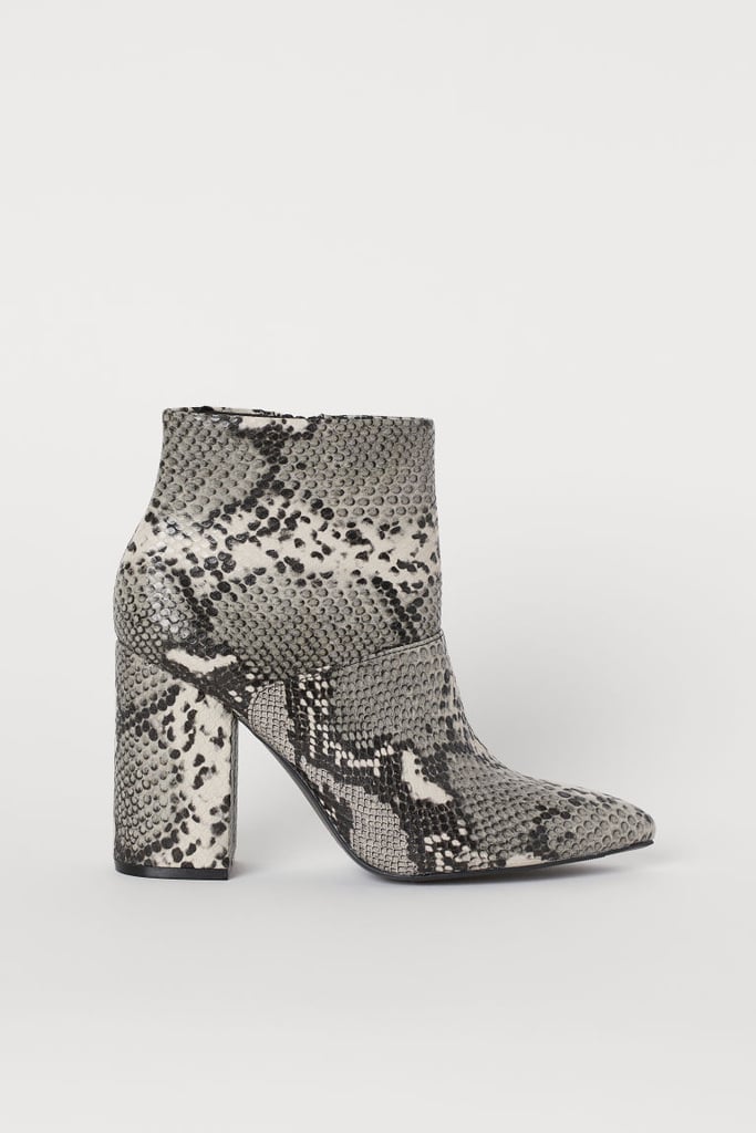 H&M Block-Heeled Ankle Boots