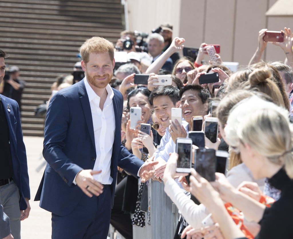 Meghan Markle Getting Bouquet of Flowers in Australia 2018