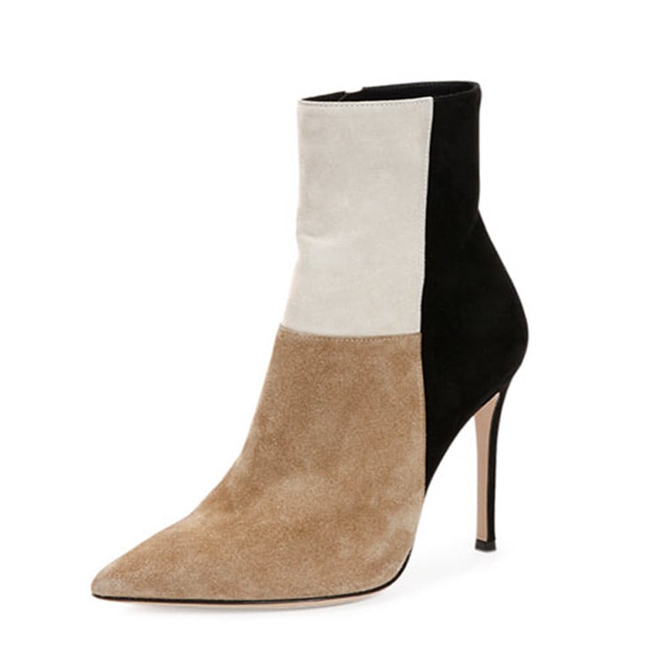 Gianvito Rossi Patchwork Suede Ankle Boot ($1,195)