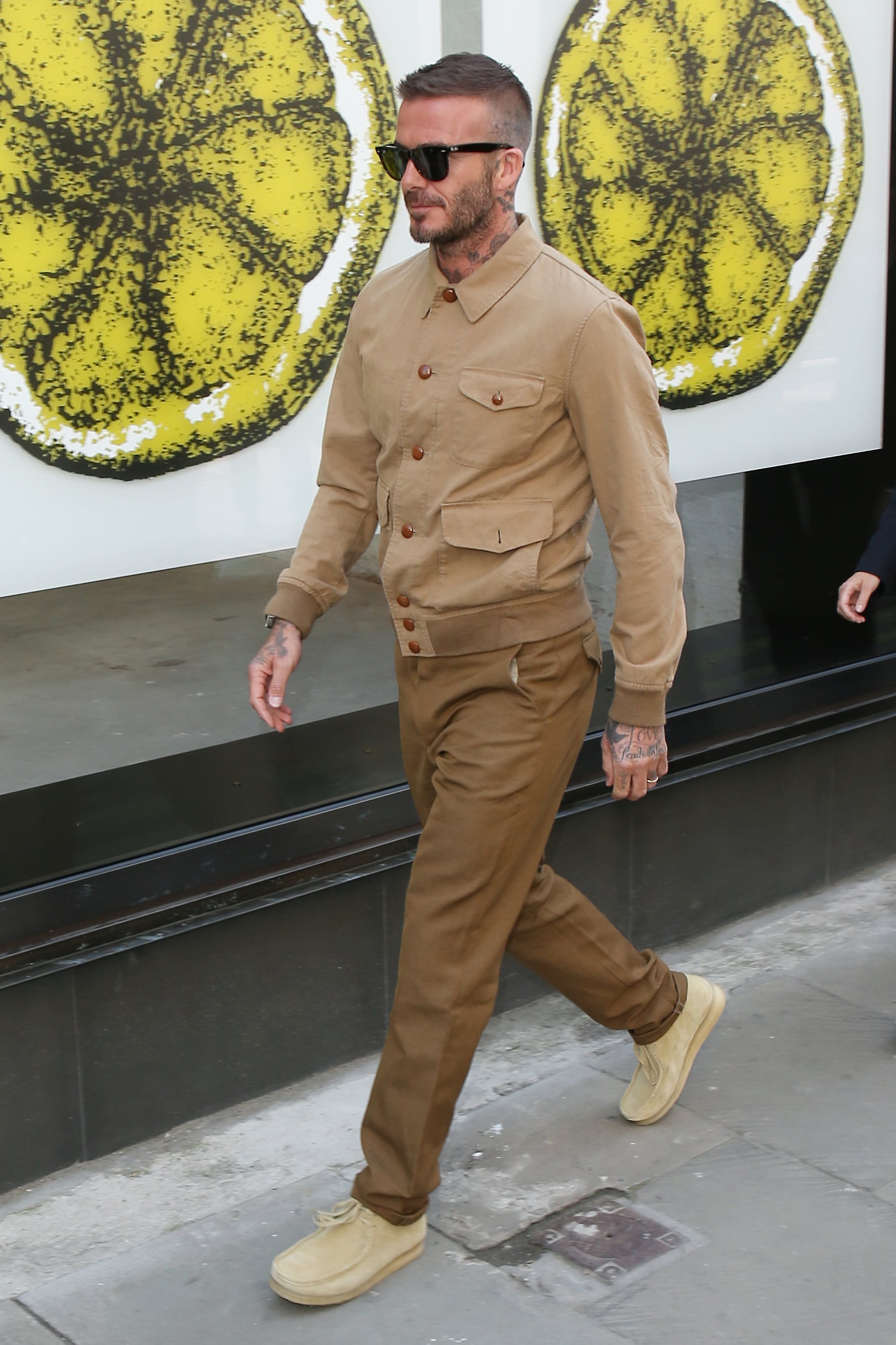 David Beckham at London Fashion Week Men's 2018
