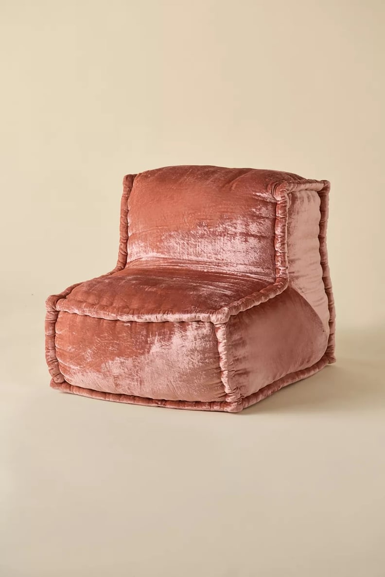 Urban Outfitters Evie Velvet Bean Bag Lounge Chair