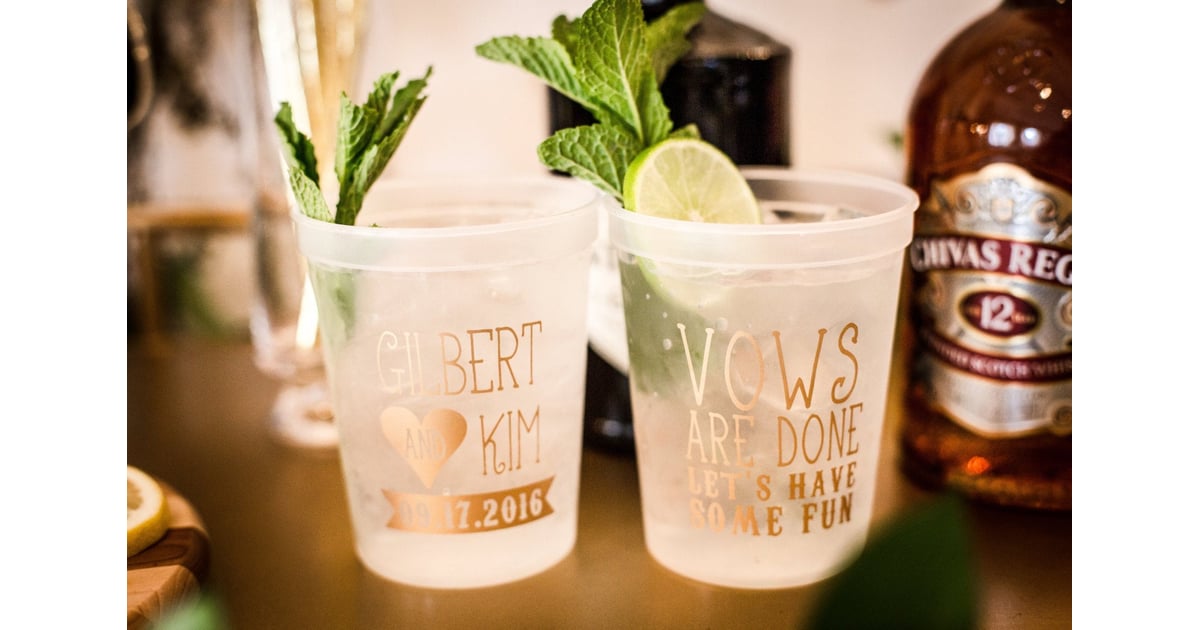 Personalized Reusable Plastic Cups Cheap Wedding Favors POPSUGAR