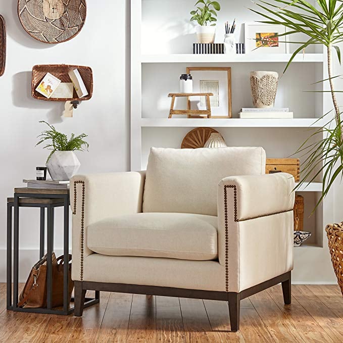 Stone and shop beam leather sofa