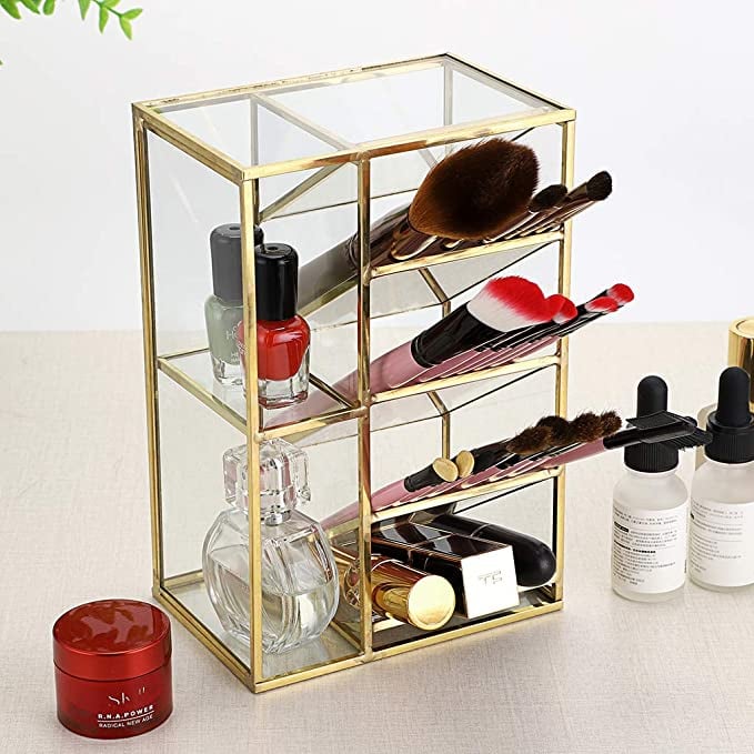 Hipiwe Vintage Gold Metal Desk Organiser