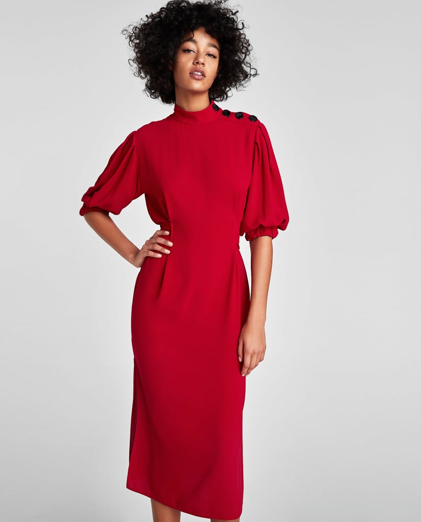 Zara Dress With Buttons on Shoulder