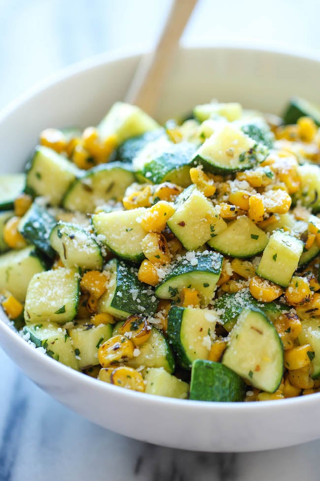 Zucchini and Corn With Parmesan