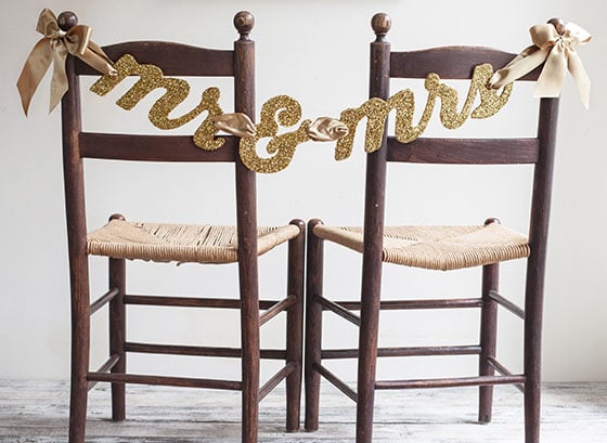 Mr. and Mrs. Chair Sign