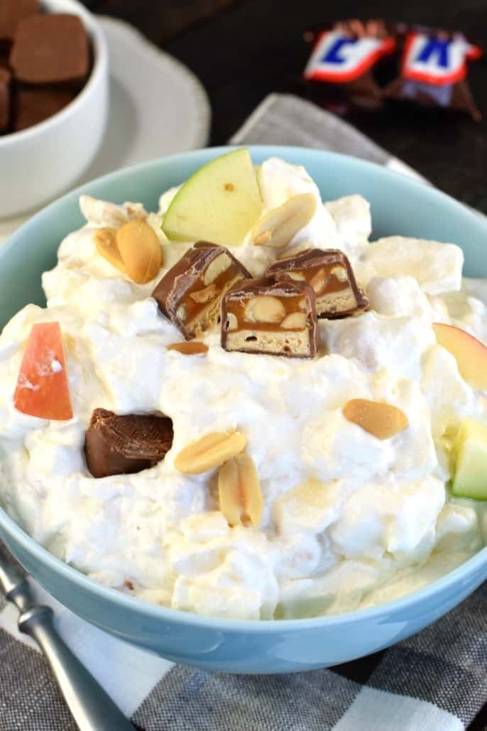 Easy Caramel Apple Snicker Salad