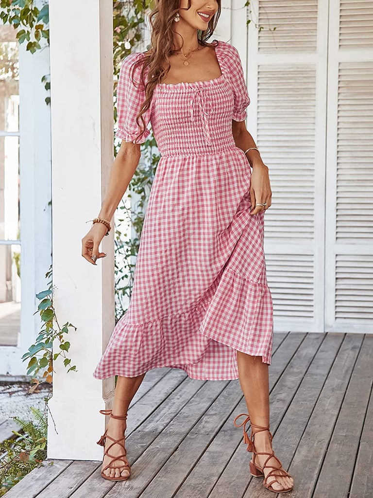 A Gingham Sundress: SWQZVT Women's Summer Dress