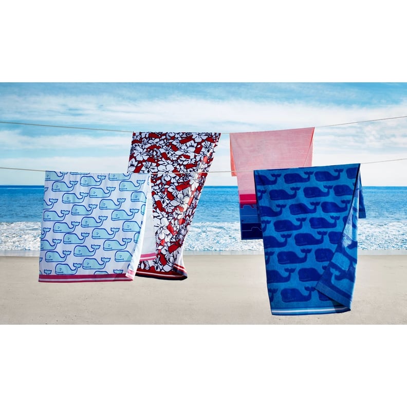 Vineyard Whale Print Beach Towel