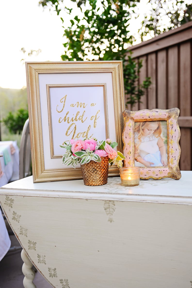 DIY Gold Baptism Sign