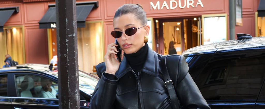 Hailey Bieber's Wide-Leg Cargo Pants in Paris