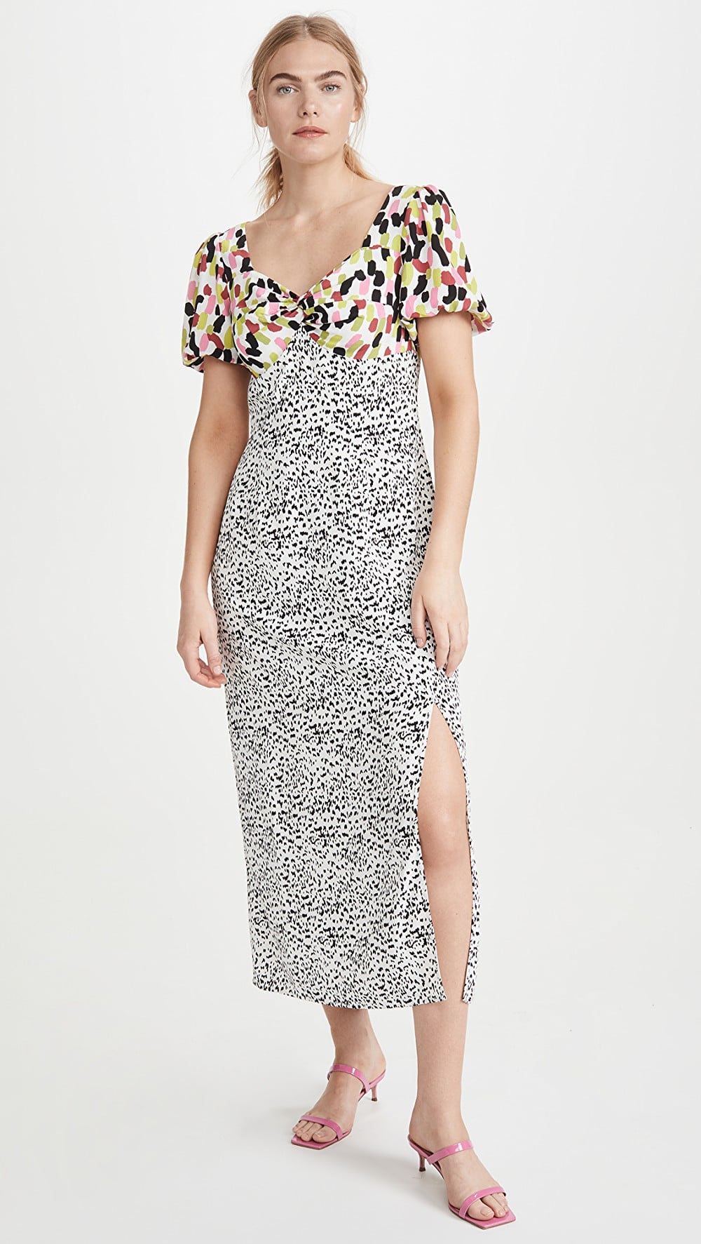 Glamorous polka dot midi dress store